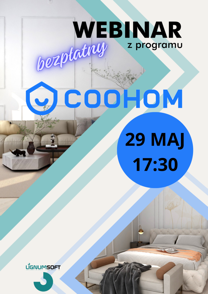 BEZPŁATNY webinar pokazujący możliwości programu Coohom 29 maja o 17:30